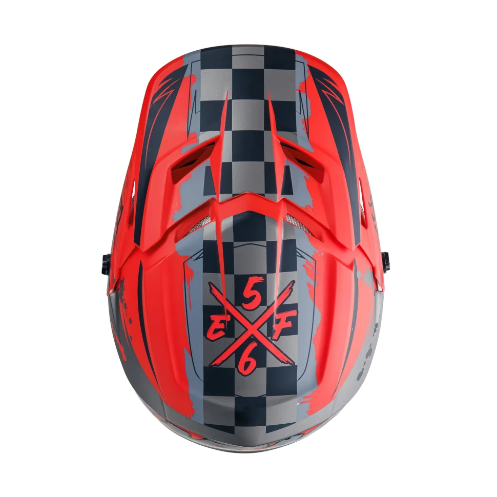 Мотошлем кроссовый EF56 Base MX (красный/серый), матовый Мотошлем кроссовый EF56 Base MX (красный/серый), матовый