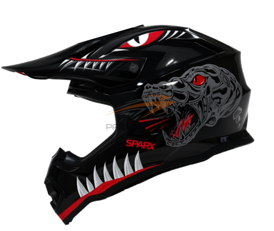 Шлем детский Sparx Jet Monster (WS-905) (черный), люминесцентный