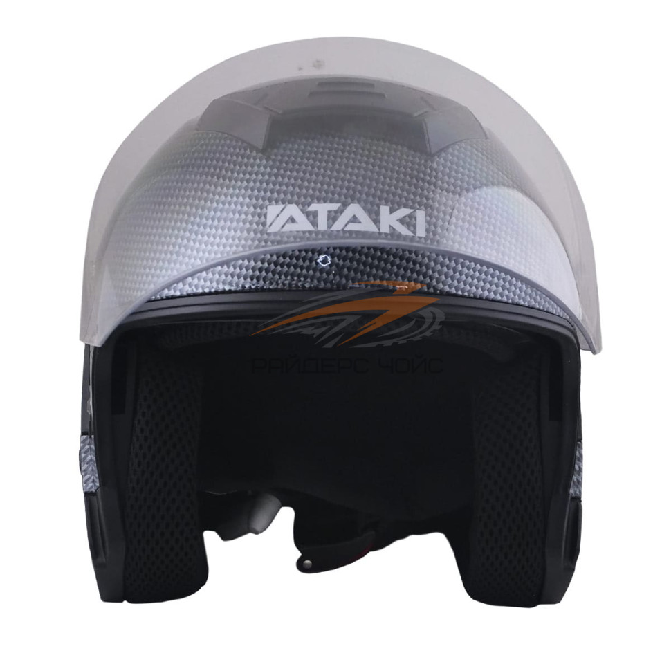 Шлем открытый со стеклом ATAKI JK526 Carbon Шлем открытый со стеклом ATAKI JK526 Carbon