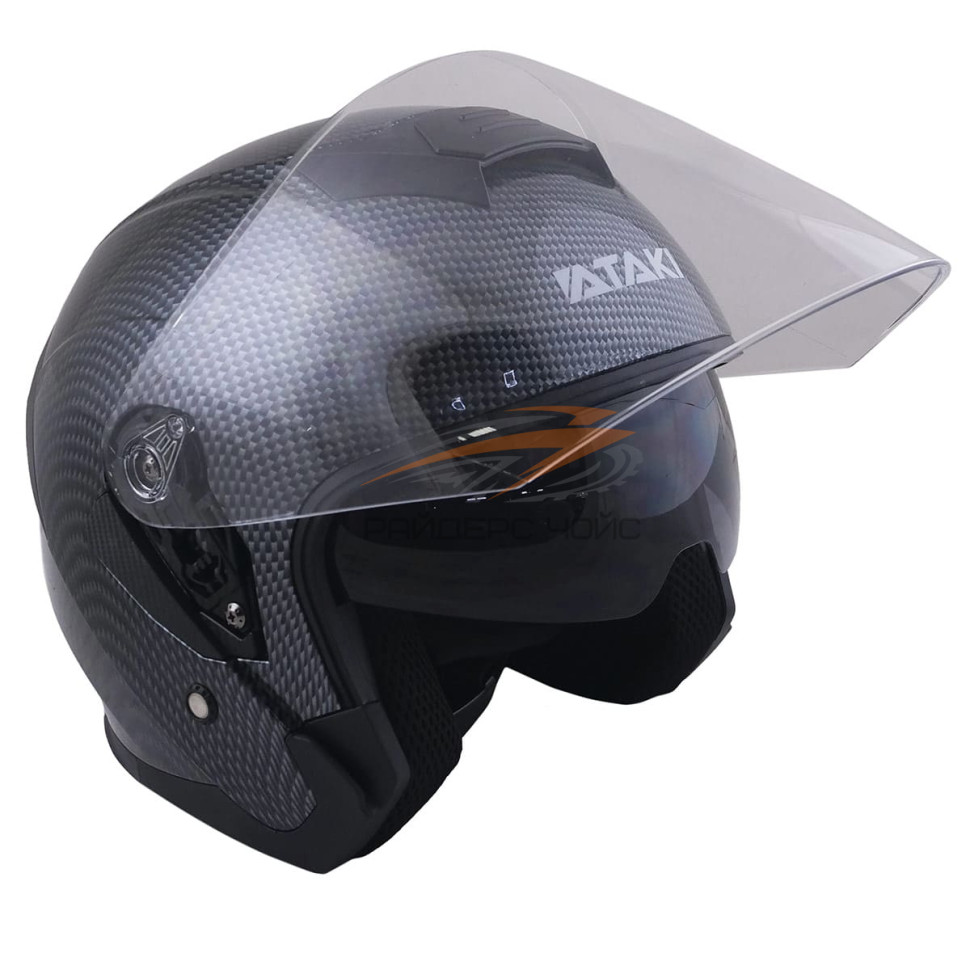 Шлем открытый со стеклом ATAKI JK526 Carbon Шлем открытый со стеклом ATAKI JK526 Carbon