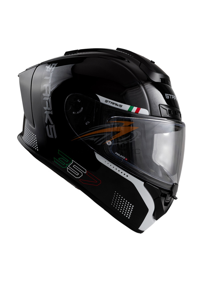 STARKS Шлем тип GALE Raven 357 Limited ITALY (черный/белый) STARKS Шлем тип GALE Raven 357 Limited ITALY (черный/белый)