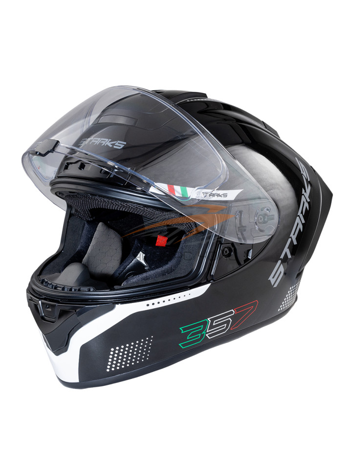 STARKS Шлем тип GALE Raven 357 Limited ITALY (черный/белый) STARKS Шлем тип GALE Raven 357 Limited ITALY (черный/белый)