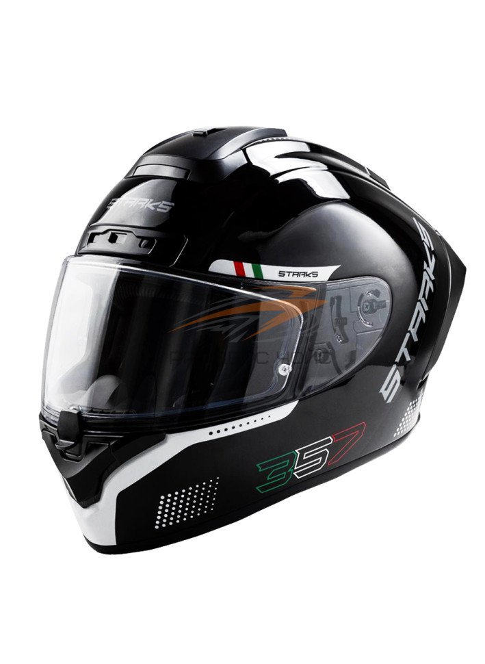 STARKS Шлем тип GALE Raven 357 Limited ITALY (черный/белый)