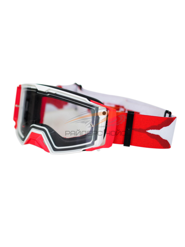 EF56 Кроссовые очки 101 HD (heavy duty) (белый/красный) EF56 Кроссовые очки 101 HD (heavy duty) (белый/красный)