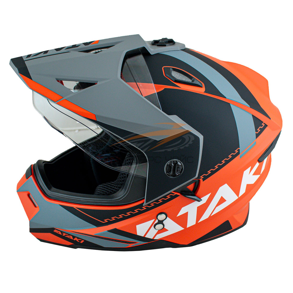 Шлем мотард ATAKI JK802 Valor (красный/серый) Шлем мотард ATAKI JK802 Valor (красный/серый)